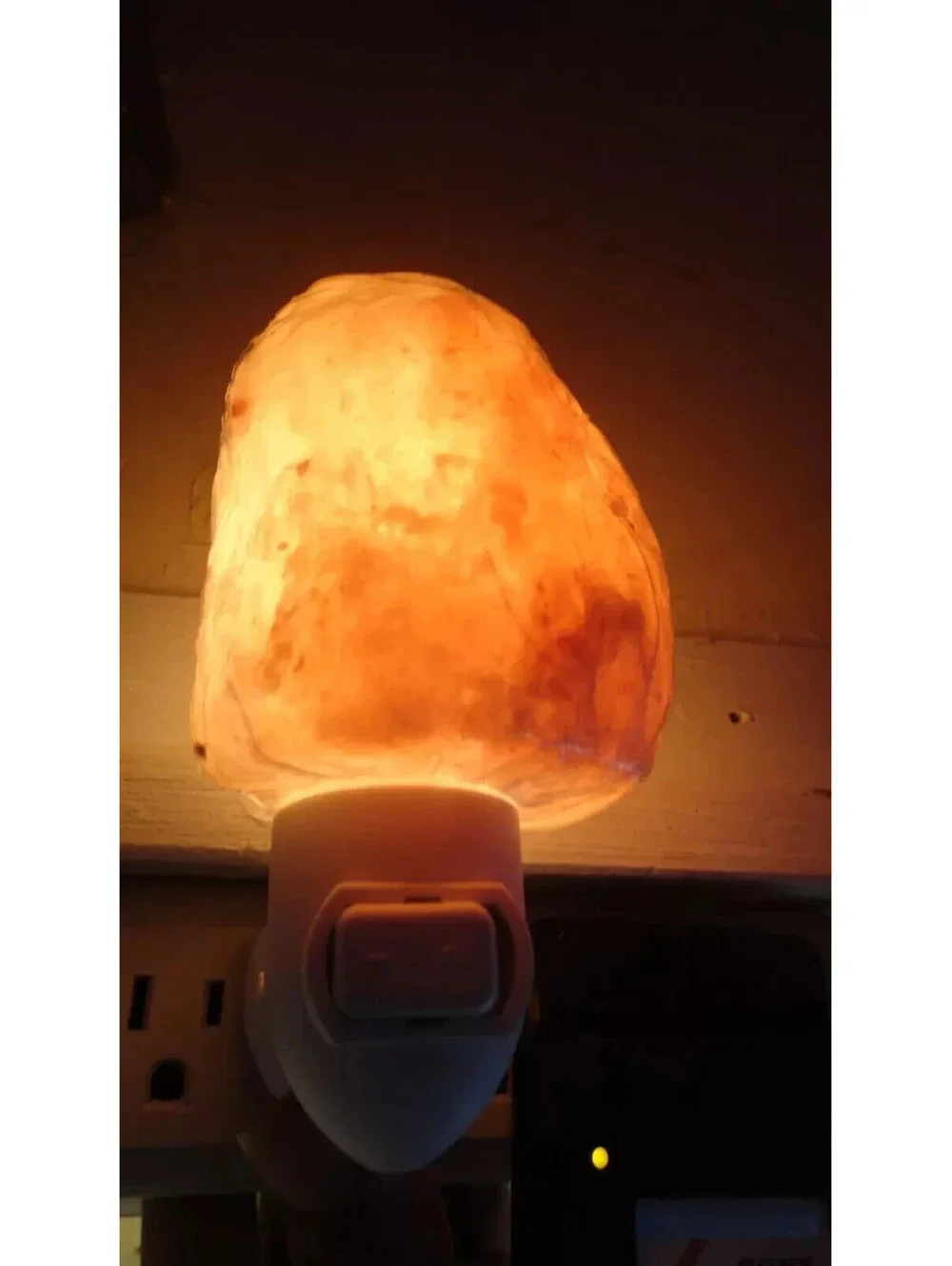 Himalayan Salt Crystal Natural Air Filter Night Light Neutralizer   NEW!!